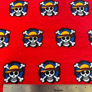 Anime Pirate Crew Fabric, Manga-Inspired, By the Yard (36" x 58") image 3