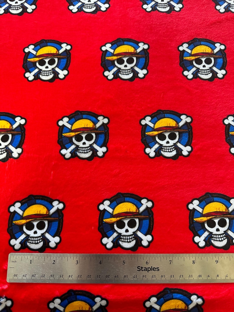 Anime Pirate Crew Fabric, Manga-Inspired, By the Yard (36" x 58") image 3