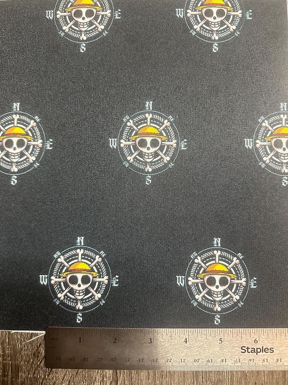 Anime Pirate Crew Fabric, Manga-Inspired Poplin or Fleece, By The Yard