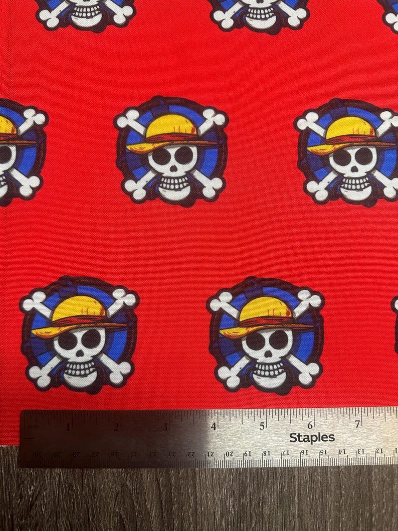 Anime Pirate Crew Fabric, Manga-Inspired, By the Yard (36" x 58") image 1
