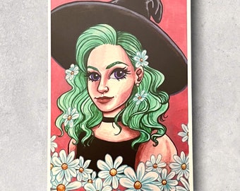 Daisy Witch Illustration Art Print