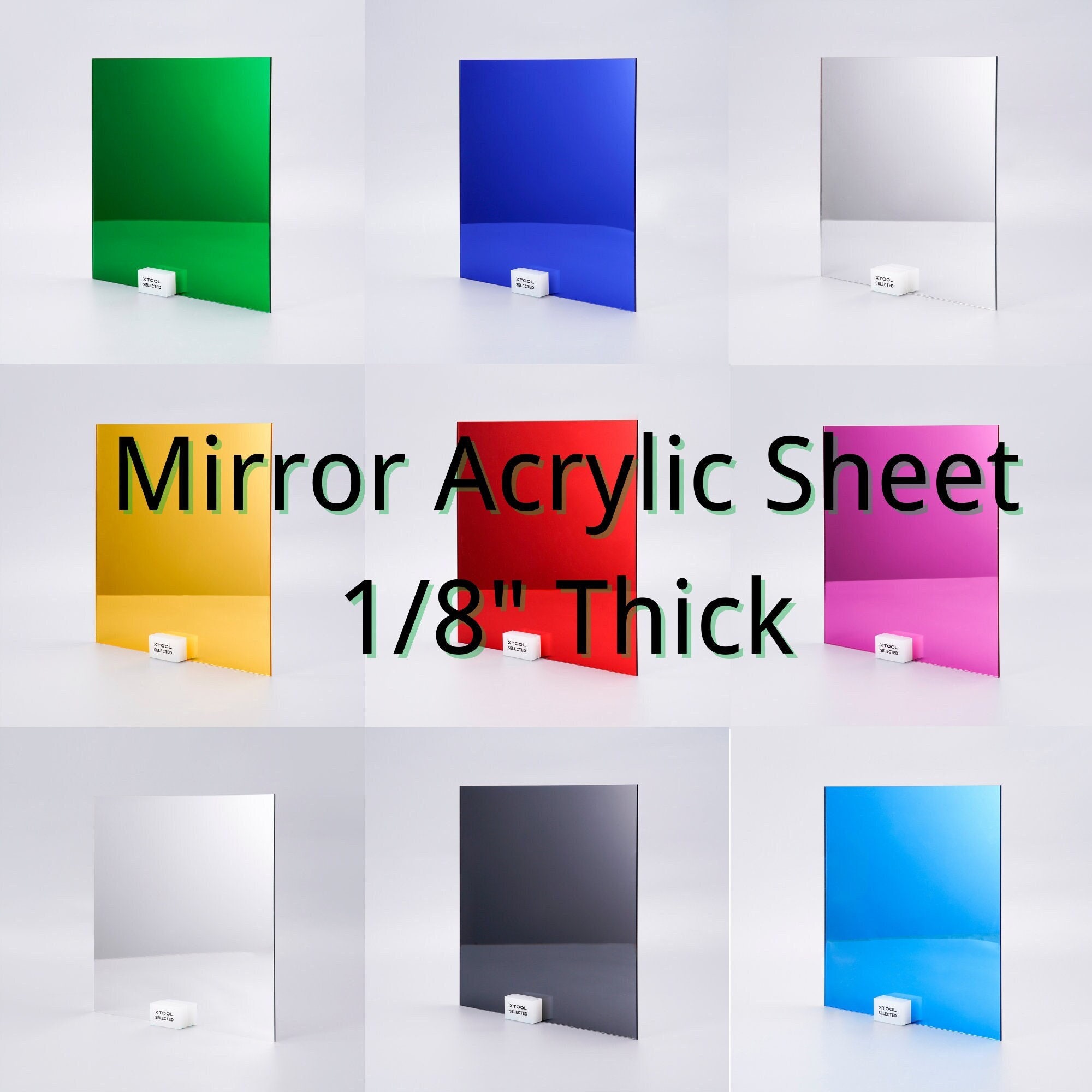 Acrylic (PMMA) 2-Way/See-Thru Mirror, 3.0mm Thickness (.118), 12 Sizes  Available!