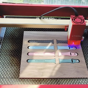 Apple Watch Bands Jig SVG, 4 Band Watch Jig for Holding Watch Band in Laser, Bulk Processing of Apple Watch Bands Jig