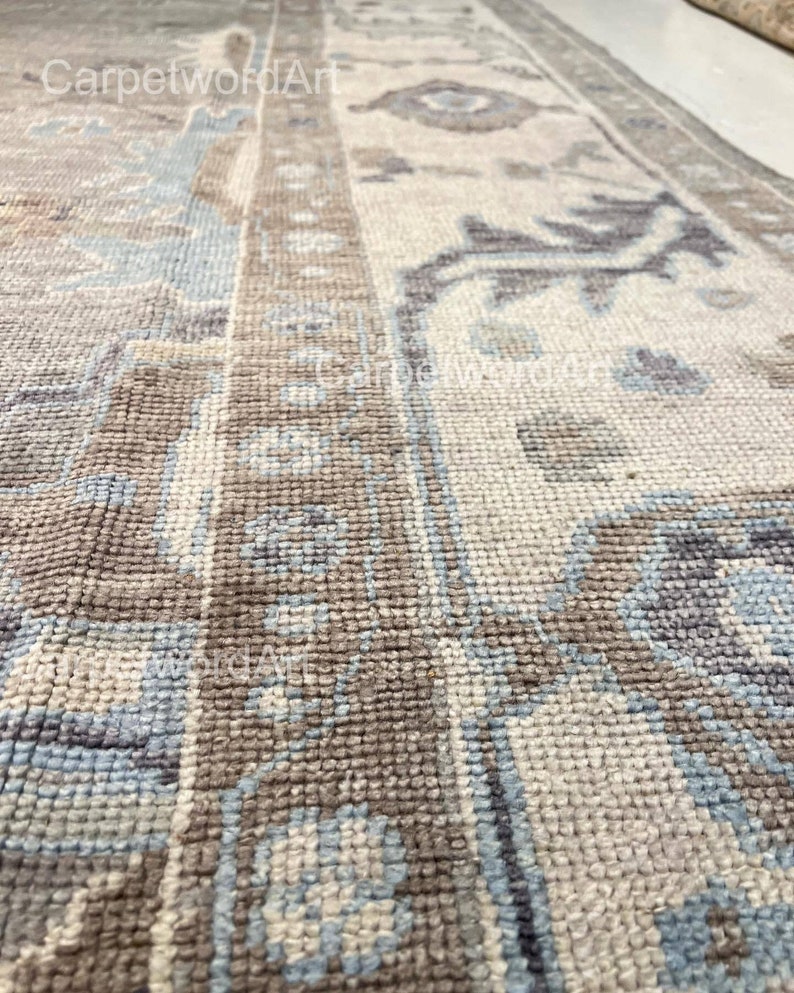 Grey Turkish Oushak Rug for Hallway to Order Carpet Handmade Turkish ...