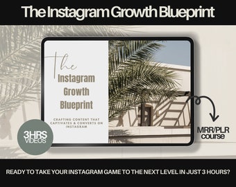 The Instagram Growth Blueprint - MRR Course | Strategy Guide with Master Resell Rights | Instagram For Business Owners Digital Marketing,DFY