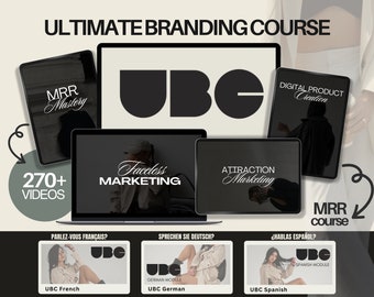 UBC - 3 Monthly Payment Plan | UBC - Ultimate Branding Course with Master Resell Rights, Digital Product, Faceless Digital Marketing, DFY