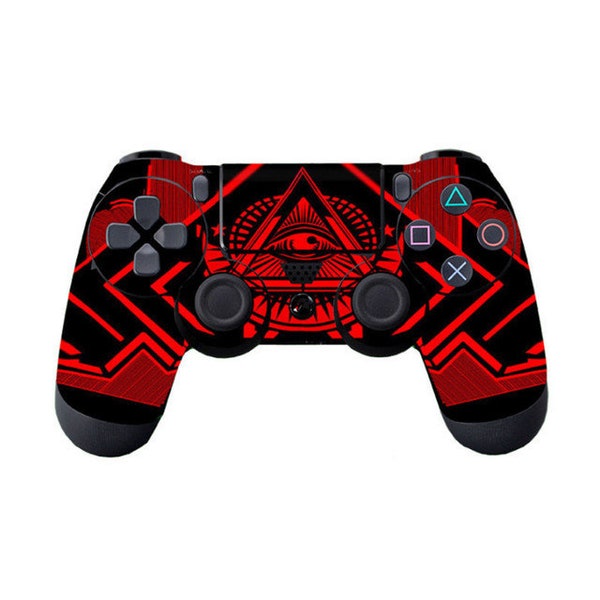 Illuminati Themed Custom PS4 Skin and Anti-Slip for PlayStation 4 Sony DualShock Controller