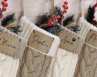2025 Family Knitted Christmas Stockings,Personalized Knitted Christmas Stockings,Family Stockings with Name,Holiday Stocking,Christmas Gifts