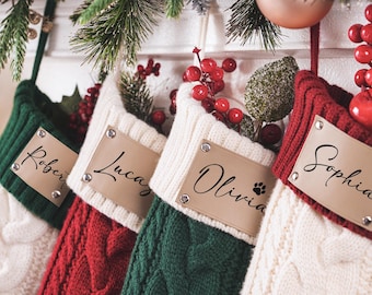 Personalized Family Christmas Stockings,2025 Family Stockings With Name,Holiday Stockings,Custom Knitted Stockings,Holiday Decor Gift