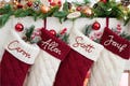 2025 Knitted Christmas Stockings,Monogram Family Christmas Stocking Gifts,Embroidered Christmas Stockings, Named Christmas Stockings
