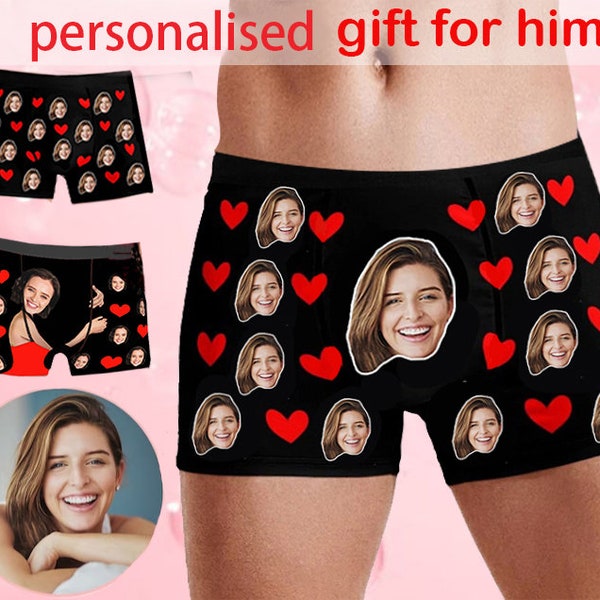 Custom Boxers Briefs Face, Personalised Groom Boxers, Personalized Wedding Boxers with Face, Custom Underwear for Men, Valentines Day Gift