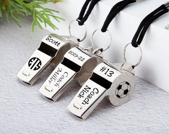 Custom Sports Whistle,Personalized Whistle Necklace,Personalized Coach Whistle,Coach Gift Whistles Sports Football Basketball Recess Whistle