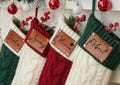 Personalized Family Christmas Stockings,2024 Family Stockings With Name,Holiday Stockings,Custom Knitted Stockings,Holiday Decor Gift
