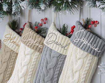 Personalized Christmas Stockings, Embroidered Christmas Stocking, 2024 Family Xmas Stockings with Name, Holiday Stockings, Monogram Stockings
