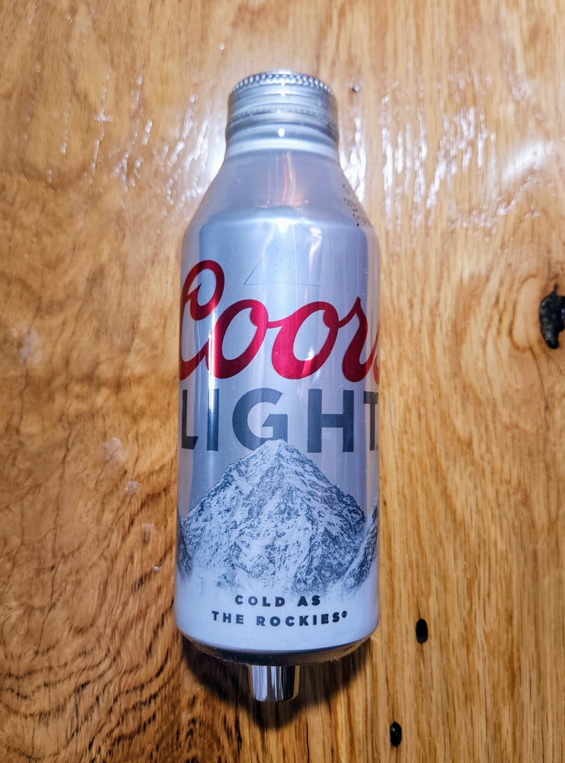 Coors Light Aluminum Beer Bottle Tap Handle. Hardened Epoxy Coated