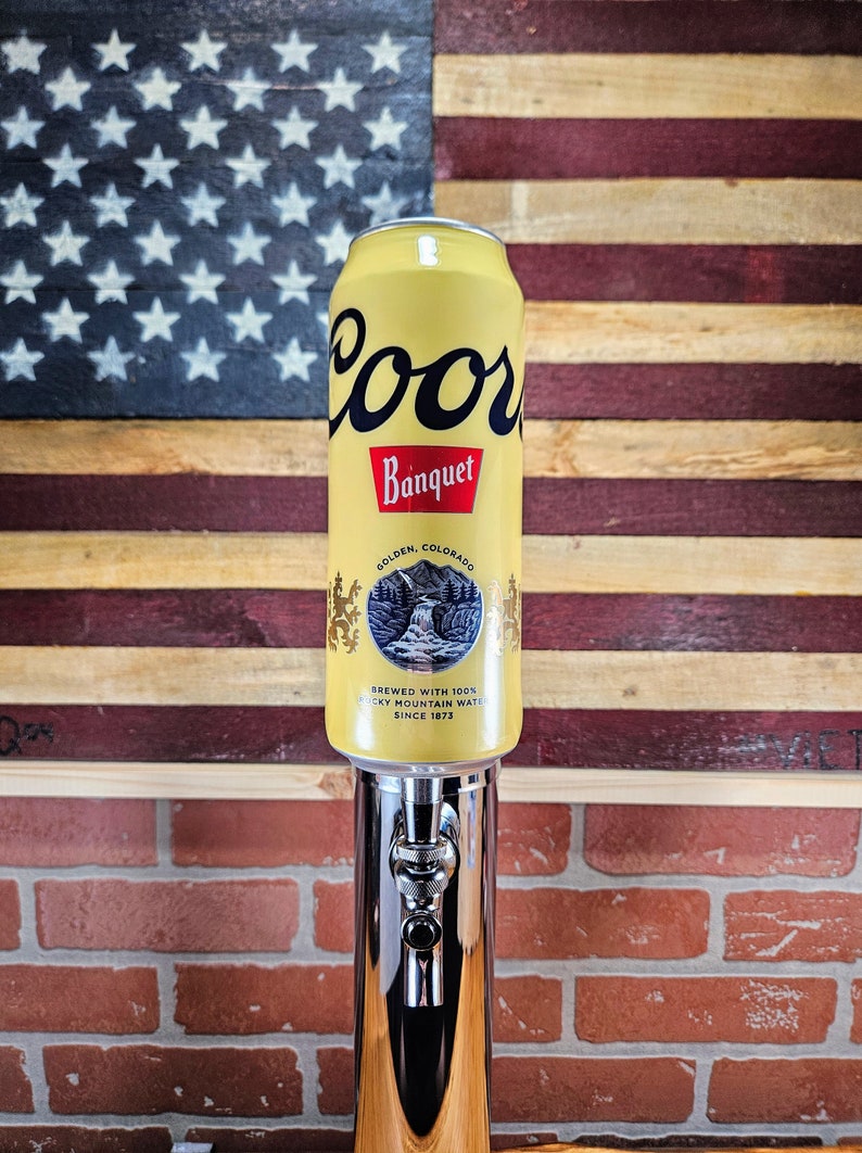 Coors Original Banquet 24 Oz Aluminum Beer Tap Handle. Hardened Epoxy Coated Kegerator Handle