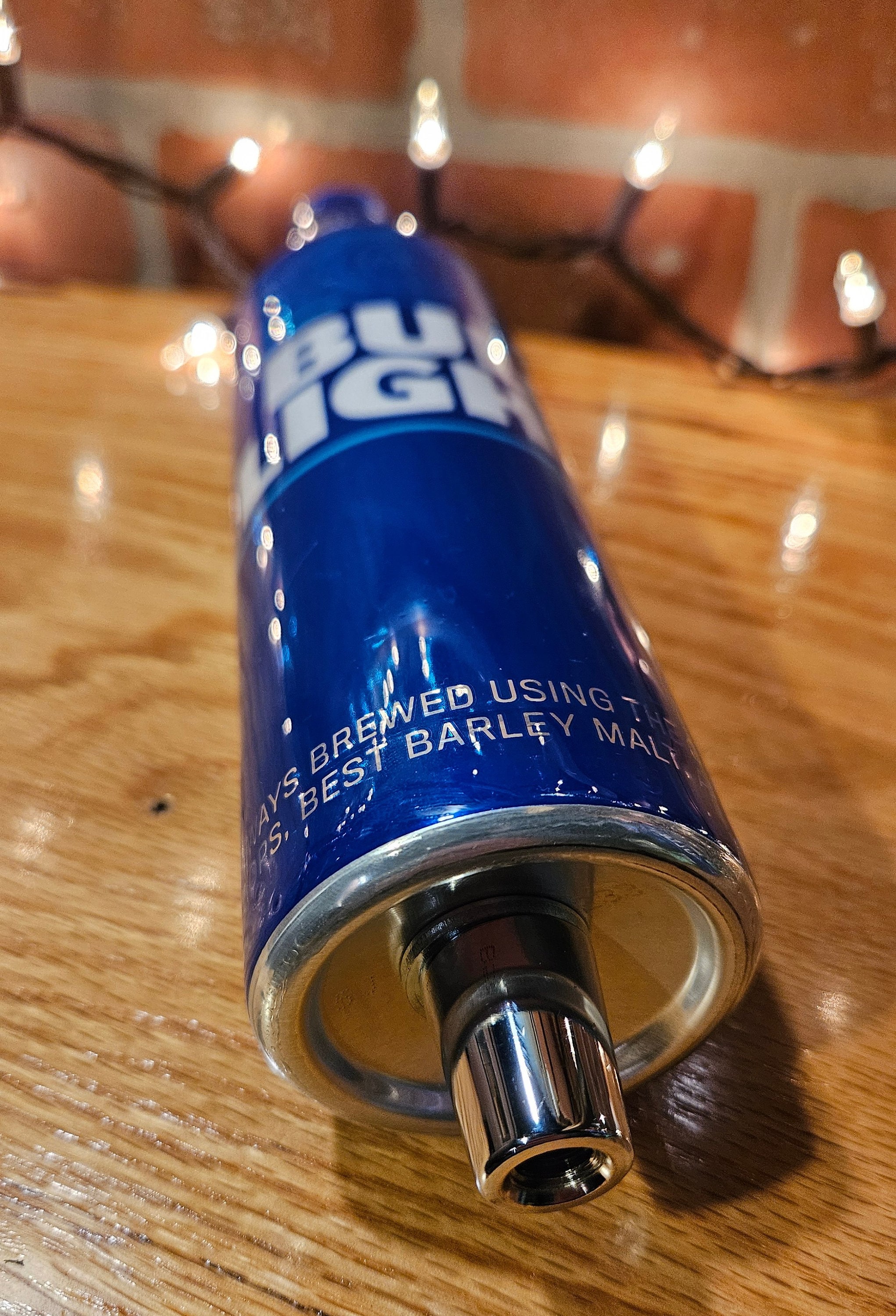 Bud Light Aluminum Beer Bottle Tap Handle. Hardened Epoxy Coated