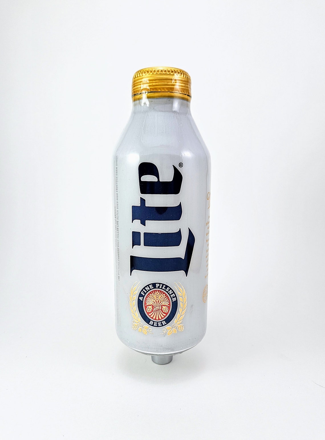 Miller Lite Beer Tap Handle. Aluminum Bottle, Epoxy Coated Kegerator