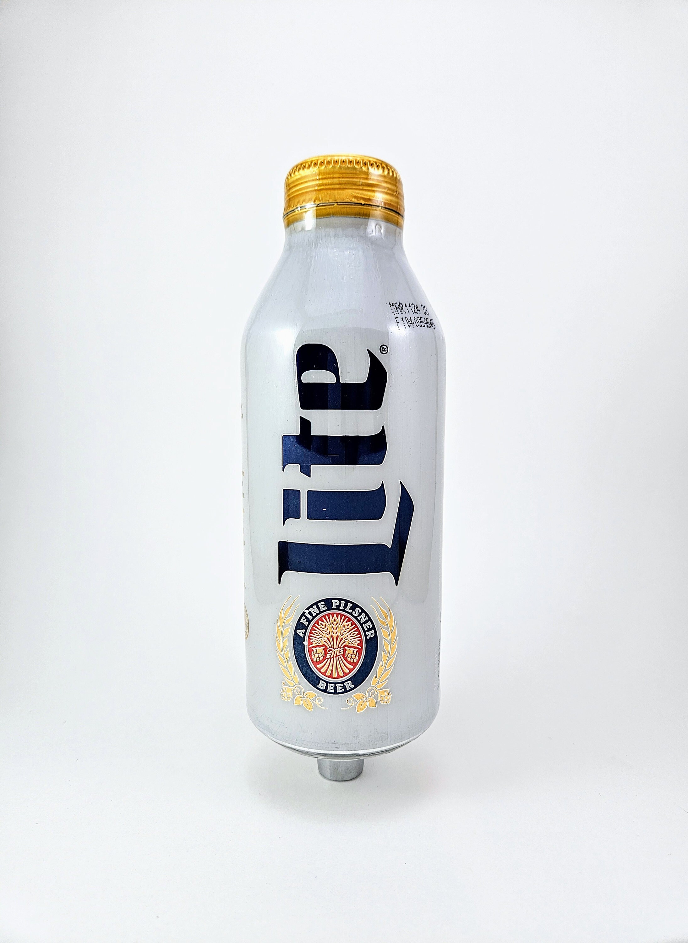 Miller Lite Beer Tap Handle. Aluminum Bottle, Epoxy Coated Kegerator