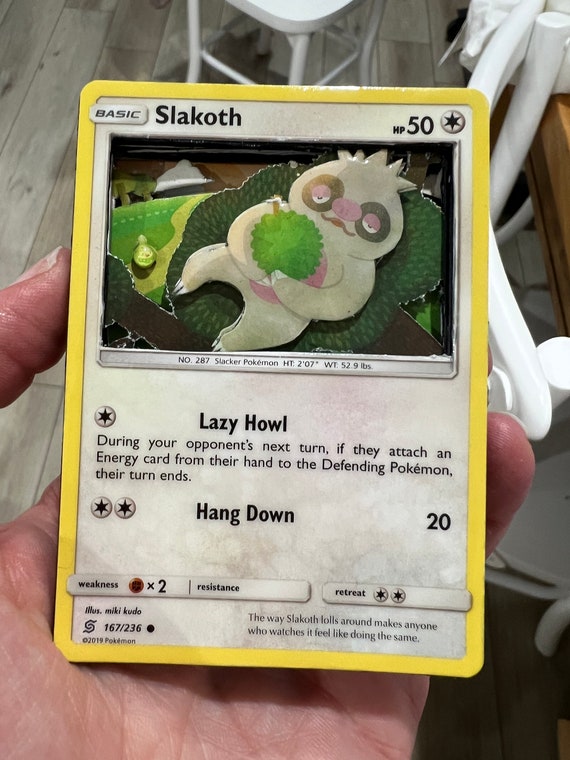 Slakoth Pokmon Shadow Box Card - Etsy