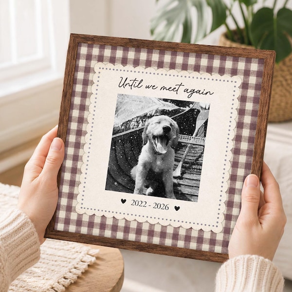Personalized Dog Memorial Frame, Custom Pet Memorial Gift, Dog Loss Sympathy Gift, Cat Memorial Frame, Dog Photo Keepsake, Pet Loss Gift