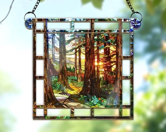 Redwood National Park Suncatcher, National Park Window Hangings, US National Parks Gifts, Window Decor, Housewarming Gift