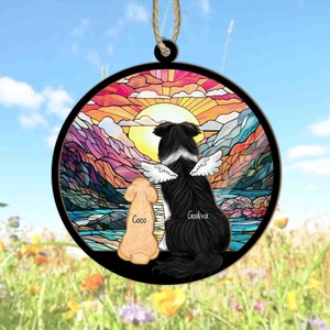 Personalized Loss of Dog Sympathy Gift, Pet Memorial Suncatcher, Dog Memorial Gift, Dog Loss Gift, Pet Loss Sympathy Gift, Dog Suncatcher