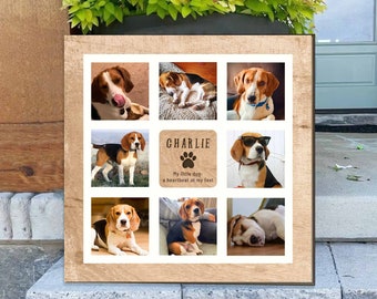 Personalized Pet Memorial Photo Collage Frame, Custom Pet Photo Gift, Pet Memorial Gift, Pet Loss Sympathy Gift, Loss Of Dog Gift