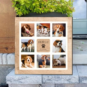Personalized Pet Memorial Photo Collage Frame, Custom Pet Photo Gift, Pet Memorial Gift, Pet Loss Sympathy Gift, Loss Of Dog Gift