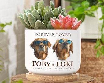 Personalized Pet Memorial Plant Pot, Custom Dog Memorial Planter, Dog Plant Pot, Loss of Dog Gift, Pet Sympathy Gift, Pet Memorial Gift