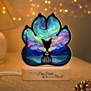 Custom Dog Memorial Light, Pet Memorial Night Light, Loss of Dog Gift, Dog Loss Sympathy Gift, Pet Memorial Gift, Dog Remembrance Gift