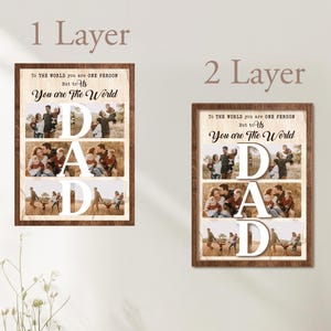 Custom Dad Photo Collage Sign, Custom Dad Photo Gift From Kids, Gift For Dad, Grandpa Gift, Dad Birthday Gift, Best Dad Gift, New Dad Gift afbeelding 2