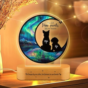 Custom Dog Loss Sympathy Light, Pet Memorial Night Light, Dog Memorial Gift, Loss of Dog Gift, Pet Memorial Gift, Dog Remembrance Gift