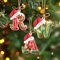Personalized Gingerbread Letter Ornament, Custom Kids Name Ornament, Stocking Tag for Christmas, Kids Christmas Gift, Christmas Ornament