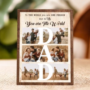 Custom Dad Photo Collage Sign, Custom Dad Photo Gift From Kids, Gift For Dad, Grandpa Gift, Dad Birthday Gift, Best Dad Gift, New Dad Gift afbeelding 6