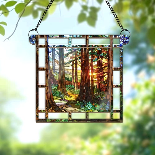 Redwood National Park Suncatcher, National Park Window Hangings, US National Parks Gifts, Window Decor, Housewarming Gift