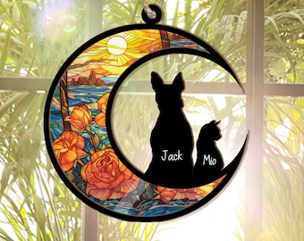 Personalized Pet Memorial Suncatcher, Loss of Pet Sympathy Gift, Pet Memorial Gift, Dog Loss Gift, Pet Loss Sympathy Gift, Pet Suncatcher