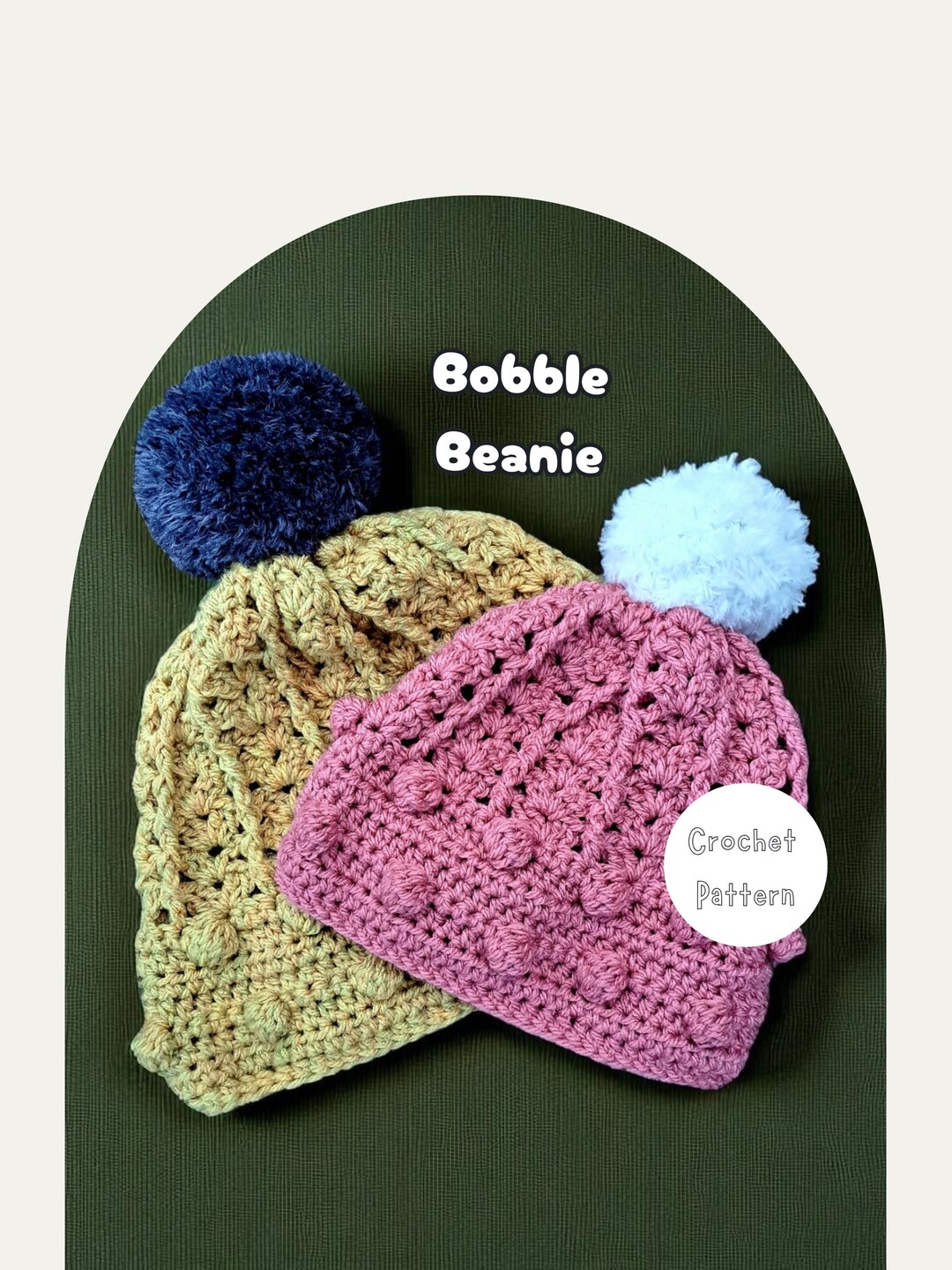 Bobble Beanie Crochet Pattern, Easy Textured Beanie (PDF Download) - Etsy