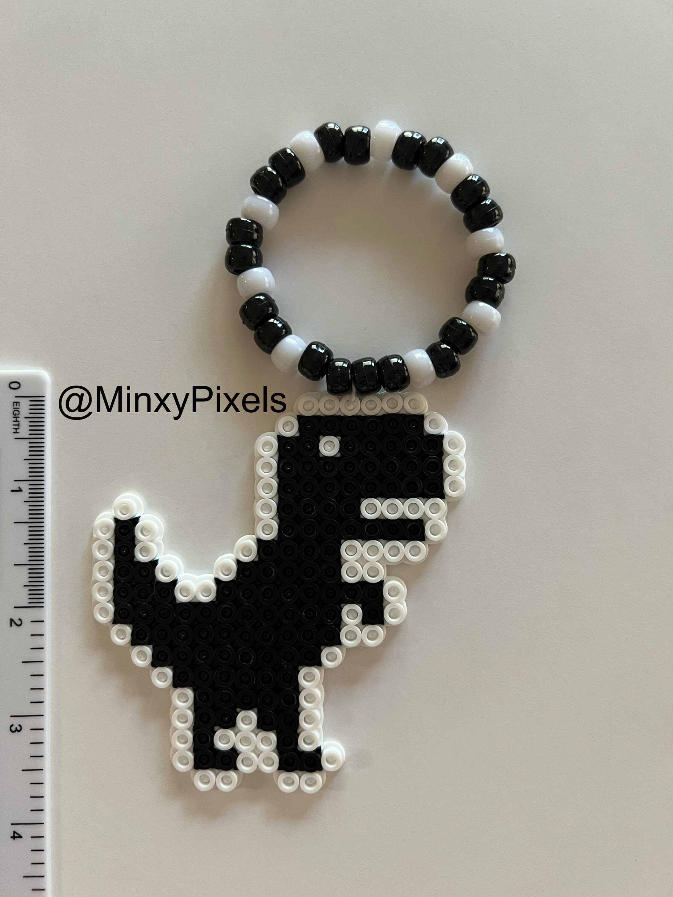 Baby Dinosaur Dino Raver Kandi Perler Ex X Necklace Bracelet