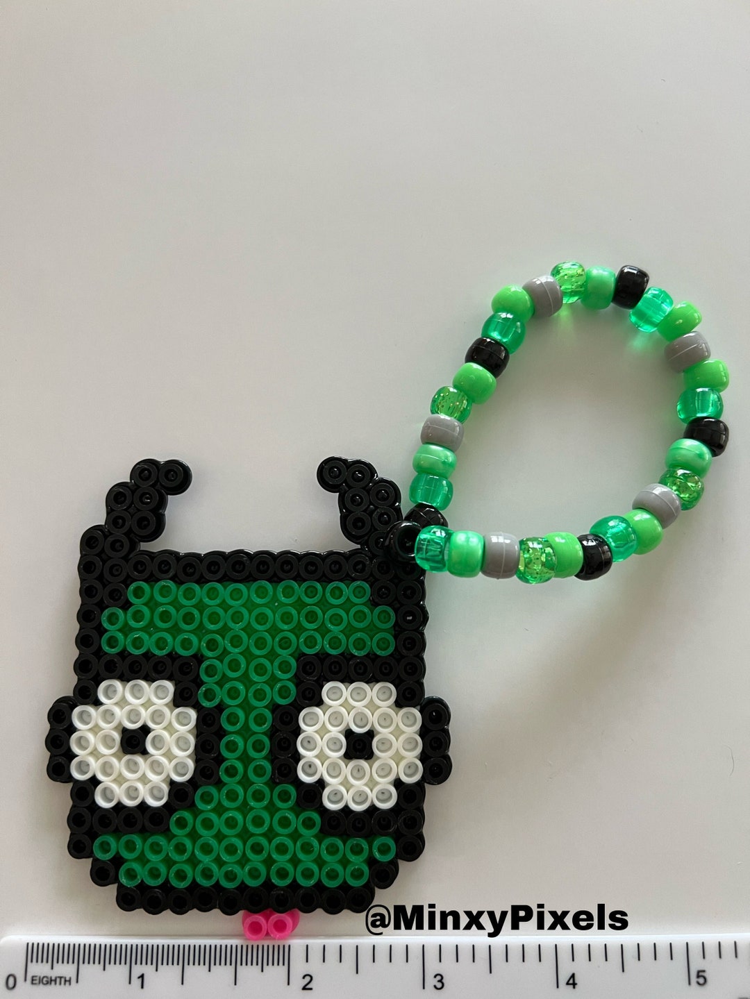 beads様 Alien Cartoon Dog Robot Rave Kandi Perler Bracelet Singles