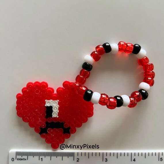 Heart Elastic Beaded Bracelet Set Candy Color Stackable Hand