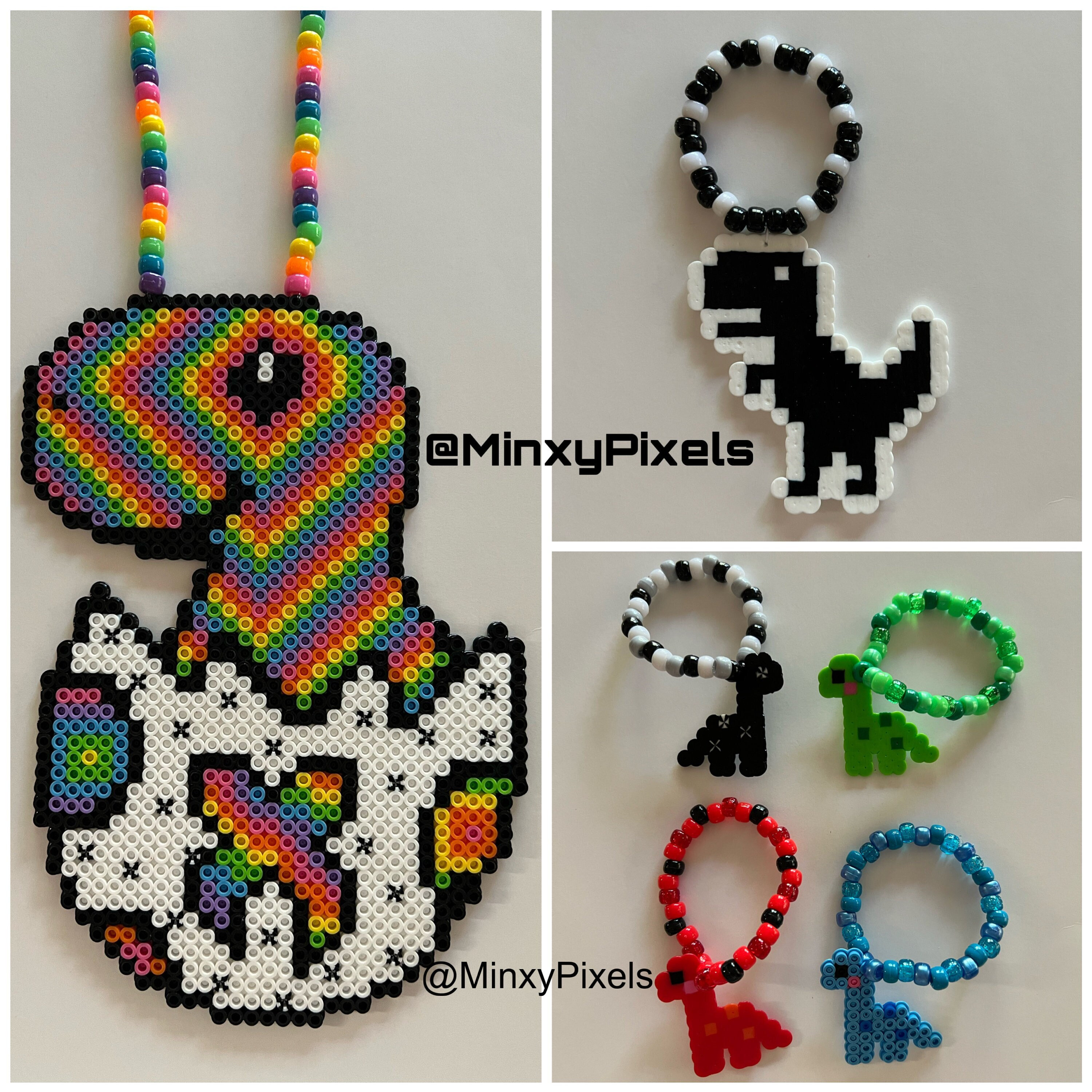 Reply to @.catboness Dino charm tutorial!! #kandi #kandikid #dino