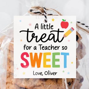 Etiquetas de regalo de agradecimiento para maestros, etiquetas de regalo de agradecimiento para maestros, etiquetas de galletas, etiquetas escolares imprimibles, plantillas editables de Canva, descarga digital instantánea