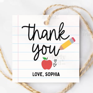 Lehrer Wertschätzung Geschenkanhänger Danke Lehrer Geschenkanhänger Cookie Tag Schule Druckbare Tags Bearbeitbare Canva Vorlage Sofortiger digitaler Download