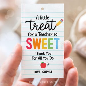 Etiquetas de regalo de agradecimiento para maestros, etiquetas de regalo de agradecimiento para maestros, etiquetas de regalo imprimibles escolares, plantillas editables de Canva, descarga digital instantánea