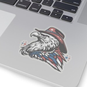 Weißkopfseeadler Aufkleber, Cowboy Hut USA ROT BLAU Aufkleber, Kiss-Cut Laptop Aufkleber, Peace Unity Aufkleber, Country Western Buntstifte Adler Autoaufkleber