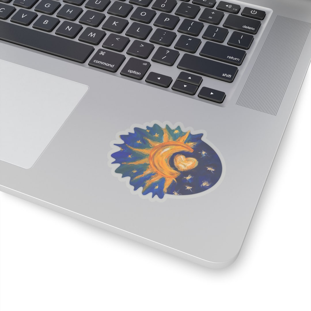 Celestial Sun Moon Stars Vinyl Sticker, Laptop Decal - Etsy