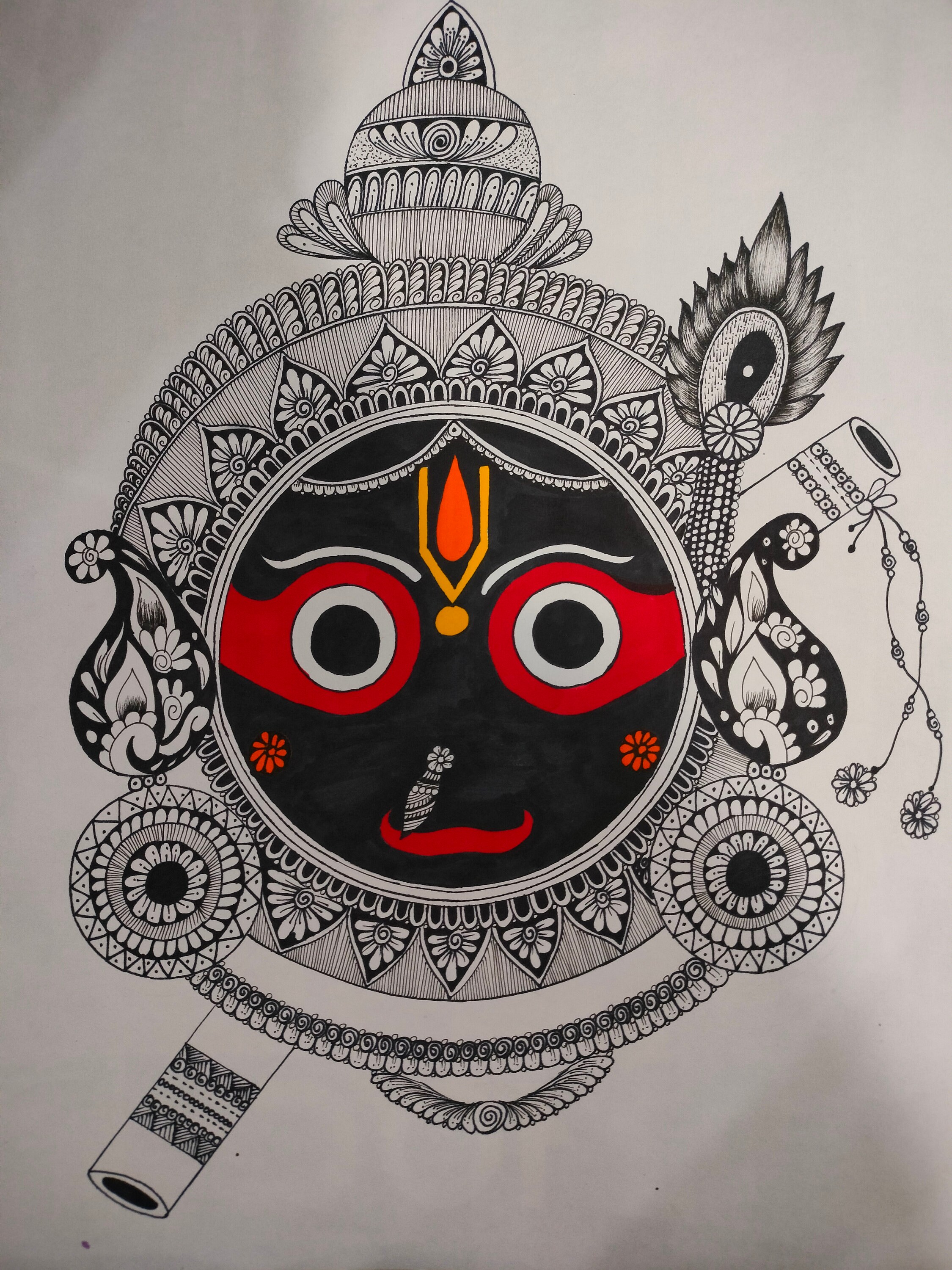 Handmade Mandala Art of Lord Jagannath House Warming Etsy