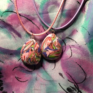 Colorful Heart Series - Tear Drop Pendant Necklace