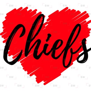 Häuptlings Herz PNG - Kansas-City Football Bowl - Kelce Mahomes Sublimationsdesign
